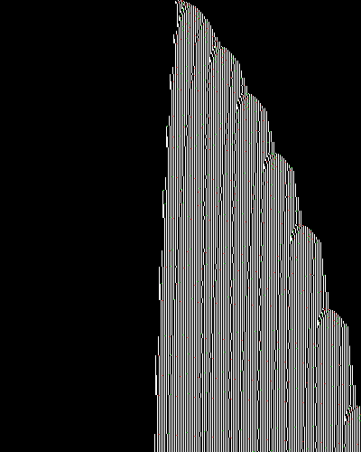 space-time diagram from the blank tape, steps 0 to 10,000