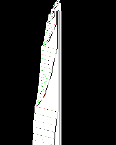 space-time diagram from the blank tape, steps 0 to 10,000