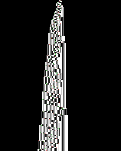 space-time diagram from the blank tape, steps 0 to 10,000