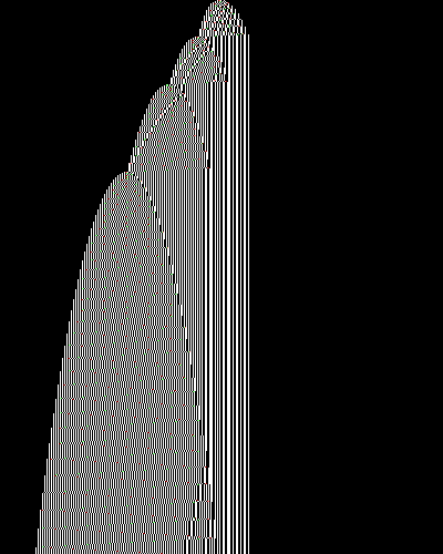 space-time diagram from the blank tape, steps 0 to 10,000