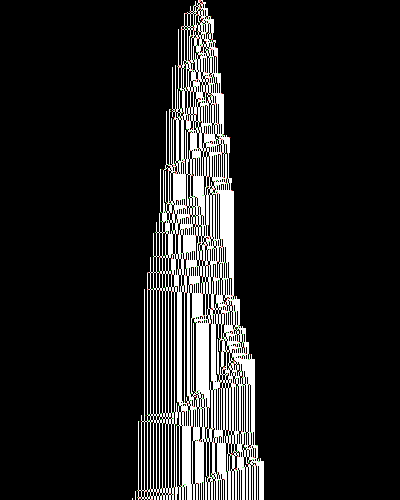space-time diagram from the blank tape, steps 0 to 10,000