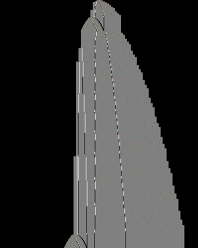 space-time diagram from the blank tape, steps 0 to 10,000