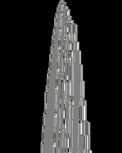 space-time diagram from the blank tape, steps 0 to 10,000
