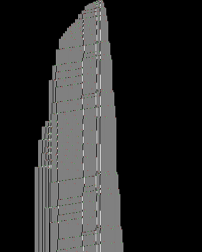 space-time diagram from the blank tape, steps 0 to 10,000