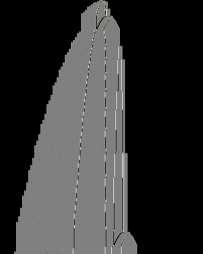 space-time diagram from the blank tape, steps 0 to 10,000