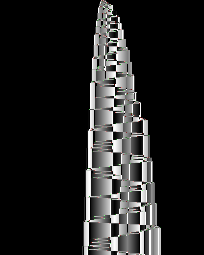 space-time diagram from the blank tape, steps 0 to 10,000