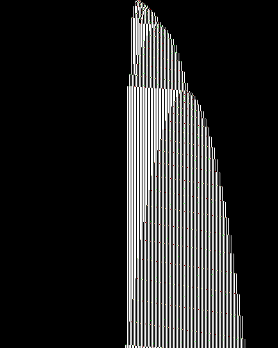 space-time diagram from the blank tape, steps 0 to 10,000
