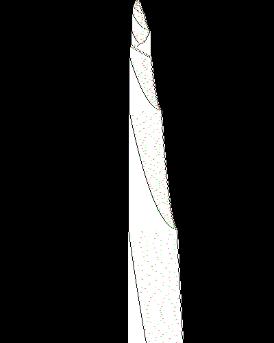 space-time diagram from the blank tape, steps 0 to 10,000