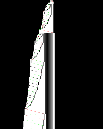 space-time diagram from the blank tape, steps 0 to 10,000