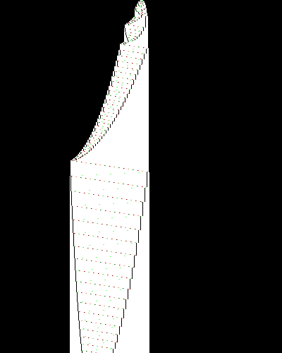 space-time diagram from the blank tape, steps 0 to 10,000