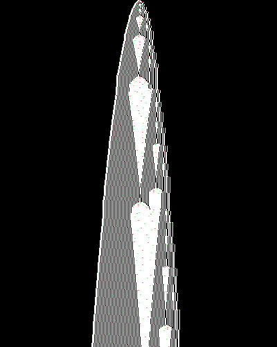 space-time diagram from the blank tape, steps 0 to 10,000