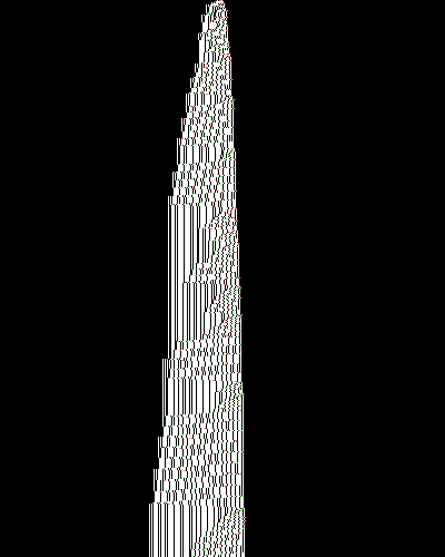 space-time diagram from the blank tape, steps 0 to 10,000