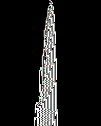 space-time diagram from the blank tape, steps 0 to 10,000