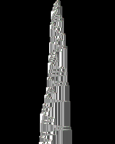 space-time diagram from the blank tape, steps 0 to 10,000