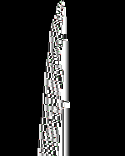 space-time diagram from the blank tape, steps 0 to 10,000