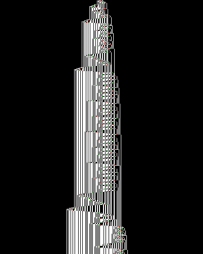 space-time diagram from the blank tape, steps 0 to 10,000