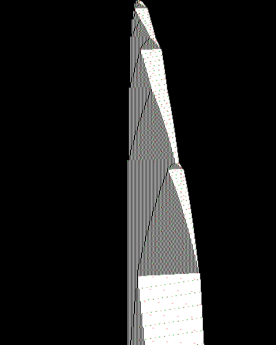 space-time diagram from the blank tape, steps 0 to 10,000