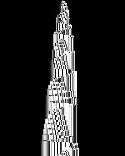 space-time diagram from the blank tape, steps 0 to 10,000