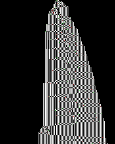 space-time diagram from the blank tape, steps 0 to 10,000