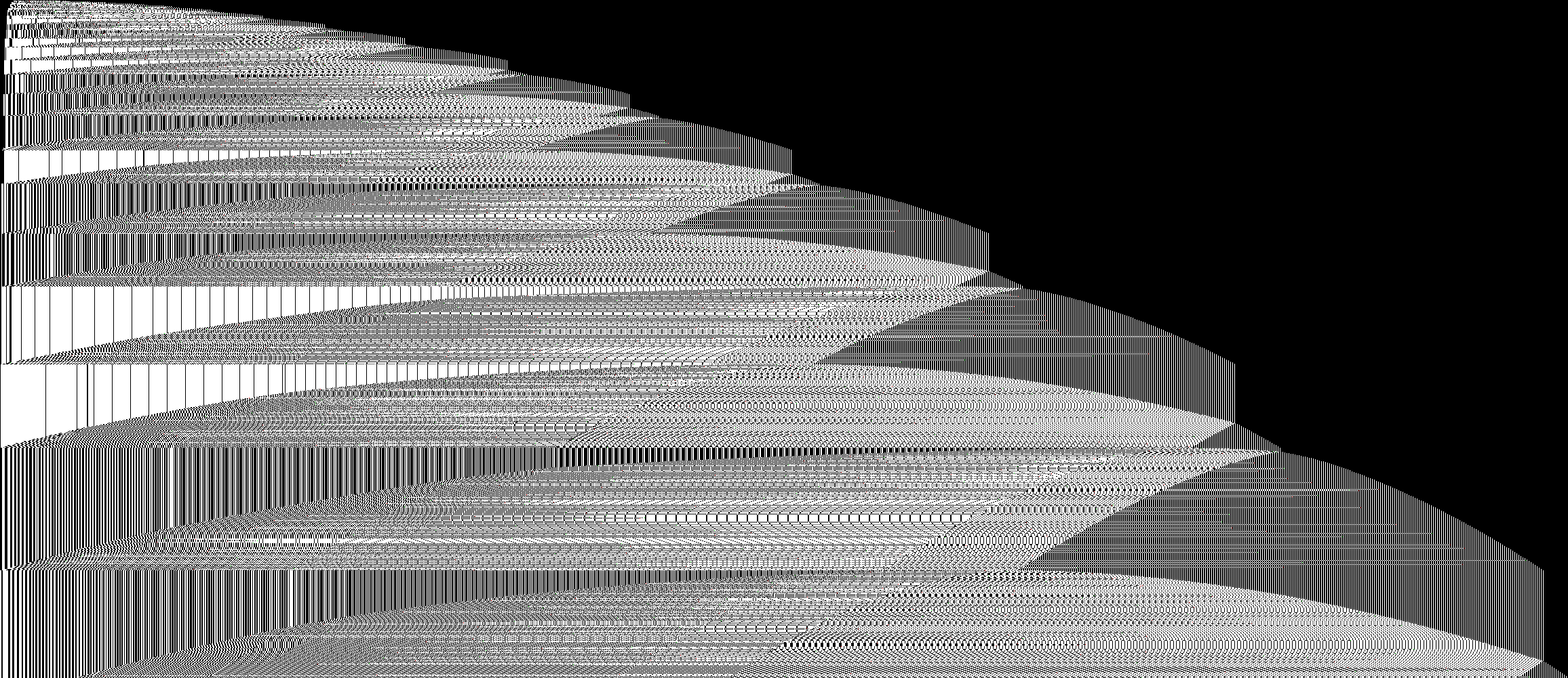 Every 10^6 steps up to 10^9